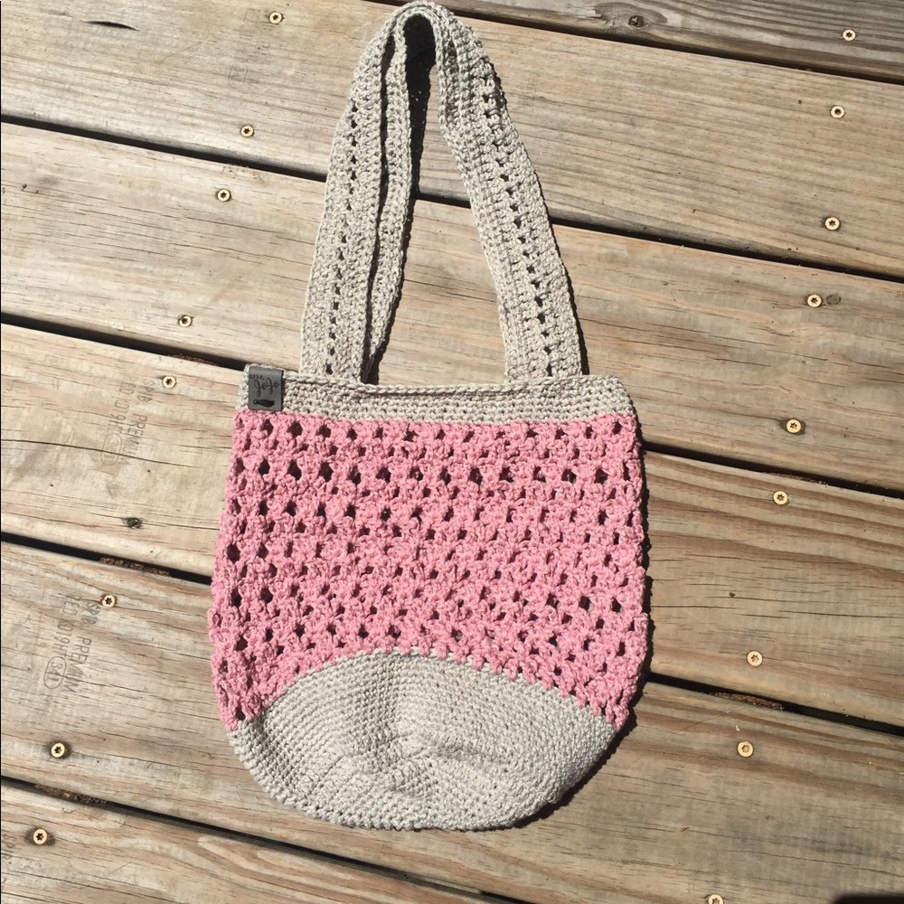 Handmade crochet summer purse/ beach tote